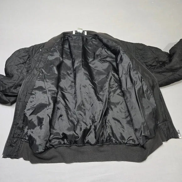 Vintage‎ 80s Silk Quilted Bomber Jacket Jonathan Martin Womens Medium Retro - Picture 4 of 12